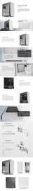 Mid-Tower Case: H200 Tg Snow Rgb - White 1x 120mm Fan, 2x USB 3.0, Tempered Glass Side Panel, Rgb-LED Lighting, Supports: ATX/mATX/mini-ITX CA-1M3-00M6WN-00