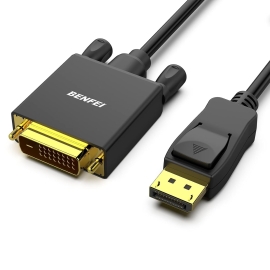 Benfei 000125Bk-10F DisplayPort To Dvi Cable Male-Male Gold-Plated Cord Cable 3Mlated ELEBEN125BK10F