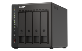 QNAP TS-453E-8G, 4-bay desktop NAS, Intel Celeron J6412 4C 2.0GHz, burst 2.6GHz, onboard 8GB RAM, 2 x HDMI 1.4b, 2x M.2 2280 PCIe slots, 2x 2.5GbE, 2 Years WTY