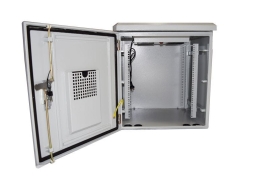 4Cabling 18RU 600mm Wide X 600mm Deep Grey Outdoor Wall Mount Ventilated Cabinet | IP45 002.015.1866.V