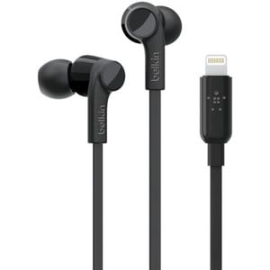 Belkin Soundform Wired Earbud Stereo Earset - Black - Binaural - In-ear - 111.8 Cm Cable - Lightning Connector G3H0001BTBLK