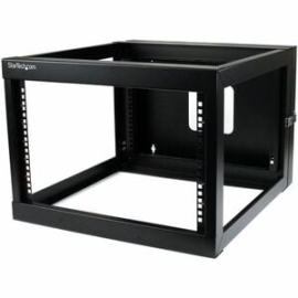 StarTech.com 4-Post 6U Hinged Wall-Mount Network Rack, 19" Open Frame Server Rack, Wall Mount Data Rack For It Computer Equipment, Taa~ - 6U Open Frame Wall Mount Server Rack - Network Rack With 19.8inch Mounting Depth Offers A Hinged Design For Easy Equ