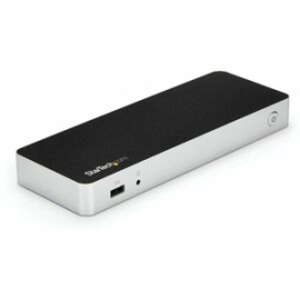 StarTech.com USB Type C Docking Station For Notebook - 60 W - Black - 2 Displays Supported - 4K - 1920 X 1200, 4096 X 2160, 3840 X 2160 - 4 X USB Ports - 4 X USB 3.0 - USB Type-A - USB Type-C - Network (Rj-45) - HDMI - DisplayPort - Audio Line Out - Micr