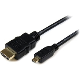 StarTech.com 2m Micro HDMI To HDMI Cable With Ethernet, 4K High Speed Micro HDMI Type-D Device To HDMI Monitor Adapter/Converter Cord - Cable For Audio/Video Device, Tv, Projector - First End: 1 X 19-pin HDMI Digital Audio/Video - Male - Second End: 1 X