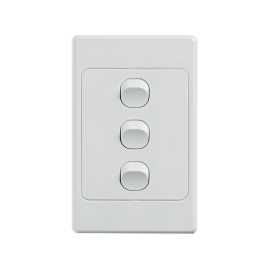 4C | Ultima 3 Gang Switch 250V 16AX - Vertical 040.000.0063