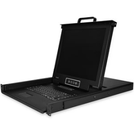 16 Port Rackmount Kvm Console W/ 1.8m Cables - Integrated Kvm Switch W/ 17" LCD Monitor - Fully Featured 1U LCD Kvm Drawer- Osd Kvm - Durable 50,000 Mtbf - USB + VGA Support (RKCONS1716K) RKCONS1716K