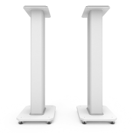 Kanto SX30W 30" Tall Fillable Speaker Stands With Isolation Feet - Pair, White KO-SX30W