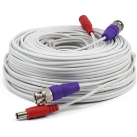 Swann 30 M BNC/Power Video/Power Cable For Camera, Video Device - First End: 1 X Bnc Video - Male, 1 X Power - Female - Second End: 1 X Bnc Video - Male, 1 X Power - Male - Extension Cable - Supports Up To3840 X 2160 - Shielding - White SWPRO-30ULCBL-GL