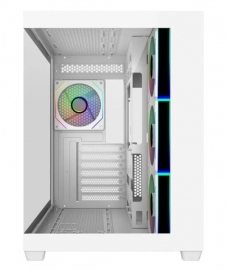COOLER MASTER ATX, DUAL TEMPERED GLASS PANEL, ARGB FANS(4), WHITE, 2YR E681-WHNN-S00
