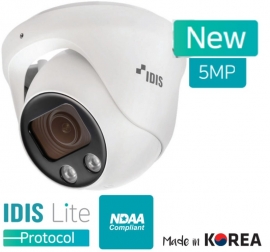 IDIS LITE 5MP OUTDOOR TURRET, 2.7-13.5MM MZ, IR, IP67, IK10, NDAA, 3YR DC-D2531WER