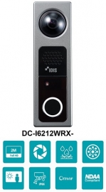 IDIS DIRECTIP 2MP OUTDOOR FISHEYE INTERCOM, IR, MIC/SPK, IP66, IK10, NDAA, UP TO 5YR DC-I6212WRX-SILVER