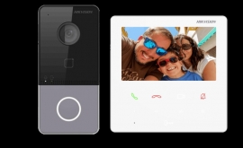 HIKVISION INTERCOM KIS606-P G2 2MP IP KIT, WHITE,DS-KH611 0-WE1, DS-KV6113-PE1, SURFACE, DS-KIS606-P-WHITE