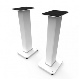 Kanto SX26W 26" Tall Fillable Speaker Stands with Isolation Feet - Pair, White KO-SX26W