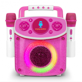 Singing Machine Mini Sparkle Bluetooth Karaoke Speaker - Pink SML294P