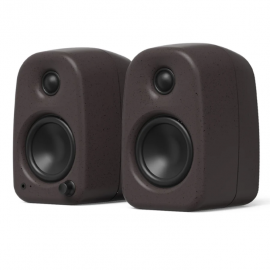 Kanto UKI 100W Desktop Speakers with Bluetooth, USB-C, Headphone out, Pumice (Speckled Brown), Pair KO-UKIDSBB-I