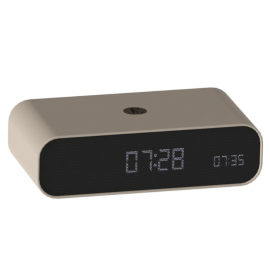 Kreafunk Wakie Alarm Clock Qi Charger + Bluetooth - Ivory Sand KFKE199