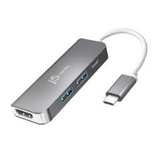 J5create JCD371 USB-C to HDMI &amp; USB 3.1 2-Port with Power Delivery (USB-C to HDMI, 2x USB-A 3.1, USB-C PD 60W) JCD371