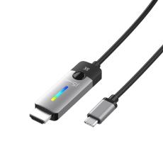 J5create JCC157 USB-C to HDMI 2.1 8K Cable (1.8m) -  Windows / macOS / Chrome OS Compatible - RGB light indicator for gaming setups JCC157