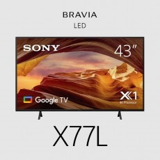 Sony Bravia X77L TV 43&quot; Entry 4K (3840 x 2160), 450-cd/m2 Brightness, HDR10, HLG, Android TV, Google TV, 3 Year Onsite FWD43X77L