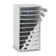 LapCabby Lyte 10 Multi Door | 10-Device Static AC Charging Locker for Laptops, Tablets &amp; Chromebooks up to 15&quot; - Horizontal LYTE10MD