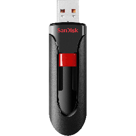 SanDisk Cruzer Glide 3.0 USB Flash Drive, CZ600 128GB, USB3.0, Black With Red Slider, Retractable Design, 5Y SDCZ600-128G-G35