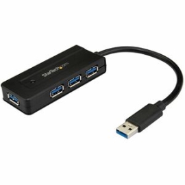 StarTech.com 4 Port USB 3.0 Hub SuperSpeed 5Gbps W/ Fast Charge - Portable USB 3.2 Gen 1 (5Gbps) Type-A Laptop/Desktop Hub - USB Bus/Self Powered - 4 Total USB Port(s) - 3 USB 3.0 Port(s) ST4300MINI