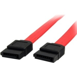 StarTech.com 24in Sata Serial Ata Cable - Cable For Hard Drive, Computer Case, Workstation - First End: 1 X 7-pin Sata 3.0 - Female - Second End: 1 X 7-pin Sata 3.0 - Female - 6 Gbit/s - Red SATA24