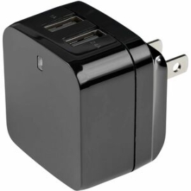 StarTech.com Travel USB Wall Charger - 2 Port - Black - Universal Travel Adapter - International Power Adapter - USB Charger - 1 Each - For IPad, IPhone - 5 V Dc Output - 3.40 A USB2PACBK