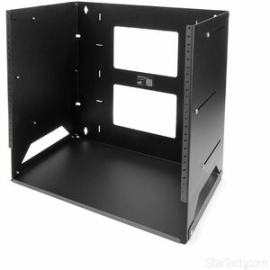 StarTech.com 2-Post 8U Open Frame Wall Mount Network Rack With Built-in Shelf And Adjustable Depth, Computer Rack For It Equipment, Taa~ - 2-Post 8U Wall-mount Server Rack; 12-18" (30-45cm) Mounting Depth - Network Rack With Tapped Rails To Mount It Equi
