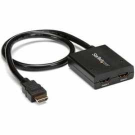 StarTech.com HDMI Splitter 1 In 2 Out - 4k 30Hz - 2 Port - Supports 3D Video - Powered HDMI Splitter - HDMI Audio Splitter - Displays The Same Image With Sound On 2 Screens - Splits An HDMI Video Signal Up To Dual Hd / 4K 30Hz & 7.1 Ch Audio - Backward C