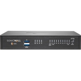 SonicWall TZ470 Network Security/Firewall Appliance Support/Service - Taa Compliant - 8 Port - 10/100/1000Base-T - 2.5 Gigabit Ethernet - Des, Aes (128-bit), Aes (192-bit), Aes (256-bit) - 8 X Rj-45 - 2 Total Expansion Slots - 60 Hz - Desktop, Rack-mount