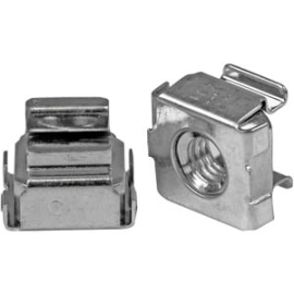 StarTech.com M5 Cage Nuts - 100 Pack - M5 Mounting Cage Nuts For Server Rack & Cabinet - Cage Nut - Stainless Steel - Silver - 100 / Pack CABCAGENUTS2