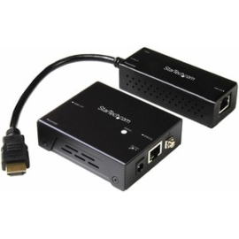StarTech.com Video Extender Transmitter/Receiver - Wired - Taa Compliant - 1 Input Device - 1 Output Device - 70 M Range - 2 X Network (Rj-45) - 1 X HDMI In - 1 X HDMI Out - 4096 X 2160 Video Resolution - 4K - Twisted Pair - Category 7 ST121HDBTDK
