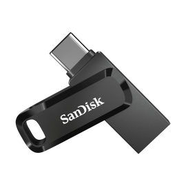 SanDisk Ultra Dual Drive Go USB Type-C Flash Drive, 256GB, USB Type C, Black, USB3.1/Type C Reversible Connector, Swivel Design, 5Y SDDDC3-256G-G46