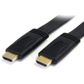 StarTech.com 5m Flat High Speed HDMI Cable With Ethernet - Ultra Hd 4k X 2k HDMI Cable - HDMI To HDMI M/M - Flat HDMI Cable - Cable For Audio/Video Device, Tv, Projector - First End: 1 X 19-pin HDMI Digital Audio/Video - Male - Second End: 1 X 19-pin HDM