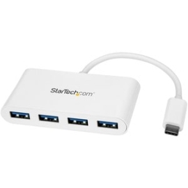 StarTech.com USB Hub - USB Type C - External - White - 4 Total USB Port(s) - 4 USB 3.0 Port(s) - Linux, Mac, Pc HB30C4ABW