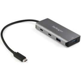 StarTech.com USB Hub - USB 3.1 Type C - External - Black, Space Gray - Uasp Support - 4 Total USB Port(s) - 4 USB 3.1 Port(s) - Linux, ChromeOS, Android, Mac, Pc HB31C2A2CB