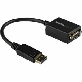 StarTech.com DisplayPort To VGA Adapter, Active DP To VGA Converter, 1080p Video DP To VGA Monitor Adapter Dongle, DisplayPort Certified - Active DisplayPort To VGA Adapter Connects VGA Monitor 2048x1280/1920x1200/1080p 60Hz DP 1.2 HBR2 Edid/Ddc - Displa