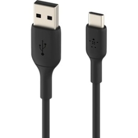 Belkin BoostCharge 2.99 M USB-C/USB-A Data Transfer Cable - 1 Pack - Cable For Smartphone, Tablet, Notebook, AirPods Pro, IPad Air, IPad Mini, IPad Pro, IPhone, MacBook Pro - First End: 1 X USB 2.0 Type A - Male - Second End: 1 X USB 2.0 Type C - Male -