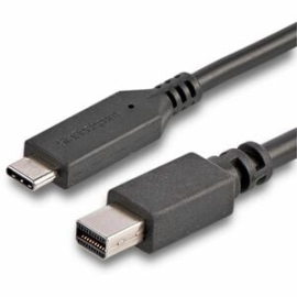 StarTech.com 6 Ft. / 1.8 M USB-C To Mini DisplayPort Cable - 4K 60Hz - Black - USB 3.1 Type-C To Mini DP Adapter Cable - MDP Cable - USB-C To Mini DisplayPort Cable And Adapter In One - Usbc To MDP Cable Supports Resolutions Up To 4K 60Hz - Black Cable M