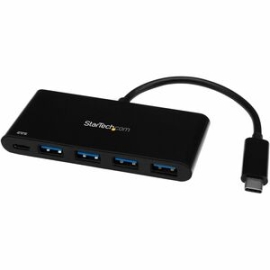 StarTech.com USB Hub - USB Type C - External - Black - 4 Total USB Port(s) - 4 USB 3.0 Port(s) - Pc, Mac HB30C4AFPD