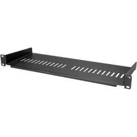 StarTech.com 1U Vented Server Rack Cabinet Shelf - Fixed 7in Deep Cantilever Rackmount Tray For 19" Data/AV/Network Enclosure W/Cage Nuts - Steel, Spcc - 20.05 Kg Static/Stationary Weight Capacity CABSHELF1U7V