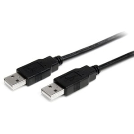 StarTech.com 1m USB 2.0 A To A Cable - M/M - Cable For USB Hub, Computer - First End: 1 X 4-pin USB 2.0 Type A - Male - Second End: 1 X 4-pin USB 2.0 Type A - Male - 480 Mbit/s - Shielding - 24/28 Awg - Black USB2AA1M