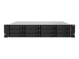 Qnap 12-Bay Nas 3.5"(0/12), Arm QC-1.7GHz, 4GB, 2.5GbE(2), SFP+(2), Rps, 2U Rack, 3YR Wty TS-1232PXU-RP-4G