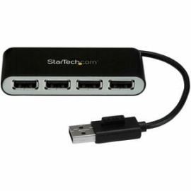 StarTech.com USB Hub - USB - External - Black, Silver - Taa Compliant - 4 Total USB Port(s) - 4 USB 2.0 Port(s) - Pc, Mac, Linux ST4200MINI2