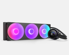 Aio Liquid CPU Cooler: Nzxt Kraken Plus 360 Rgb - 1.54" LCD Display, 360mm Radiator, Argb Fans, 401x120x27 Mm, Supports: Intel Lga 1851/1700, 1200/115X, AMD AM5, AM4 RL-KR360-B2