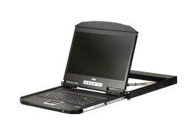 Aten Rackmount Single Rail LCD Console Hdmi USB W/ 18.5" LCD Display, 1x Custom Kvm Cable Included, 1920x1080@60hz Display, LED Illumination CL3700NW-ATA-AU