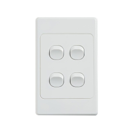4C | Ultima 4 Gang Switch 250V 16AX - Vertical 040.000.0064