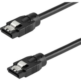 StarTech.com 0.6 M Round Sata Cable - Latching Connectors - 6Gbs Sata Cord - Sata Hard Drive Power Cable - Lifetime Warranty (SATRD60CM) - 0.6 M Round Sata Cable With Straight Latching Connections - Supports Data Transfer Rates Of Up To 6Gbs With Sata 3.