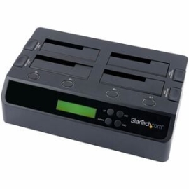 StarTech.com 4-Bay Hard Drive Duplicator And Eraser, Standalone Hdd/SSD Cloner And Disk Eraser, USB 3.0 / ESATA To Sata Docking Station - 4-Bay Hard Drive Duplicator And Eraser Dock; 2.5/3.5" Sata; 4.2 GB/min Sector-by-Sector Copy; Quick Erase & Secure E